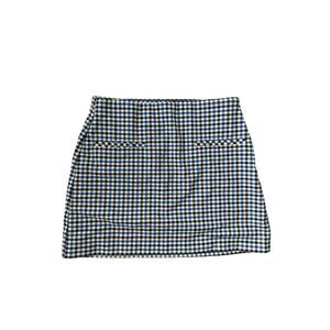 Zara EUC High Waist Houndstooth Mini Skirt Size S Pockets